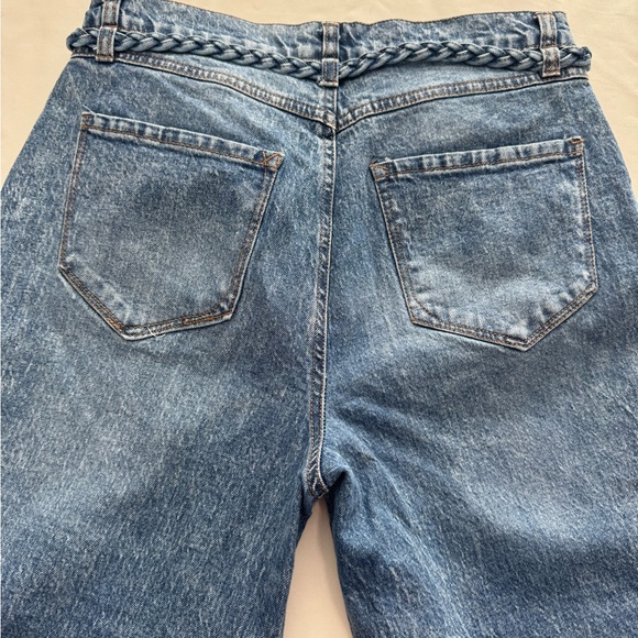 Kensie Carla High Rise Wide Leg Jeans Braided Belt 8/29 - Picture 6 of 6